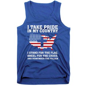 I Take Pride In My Country I Stand For The Flag American Gift Tank Top