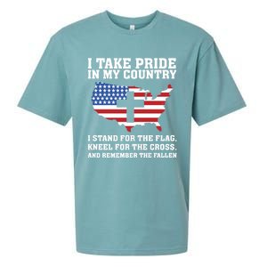 I Take Pride In My Country I Stand For The Flag American Gift Sueded Cloud Jersey T-Shirt