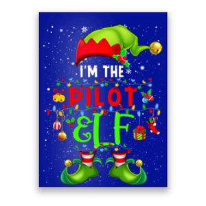 Im The Pilot Elf Christmas Ornats Costume Elf Lover Gift Poster