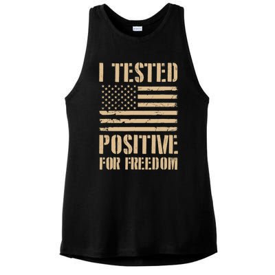 I Tested Positive For Freedom Ladies PosiCharge Tri-Blend Wicking Tank