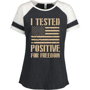 I Tested Positive For Freedom Enza Ladies Jersey Colorblock Tee