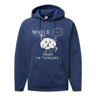 IM Thinking Programmers Funny Geek Coder Outfit Performance Fleece Hoodie