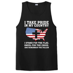 I Take Pride In My Country I Stand For The Flag American Meaningful Gift PosiCharge Competitor Tank