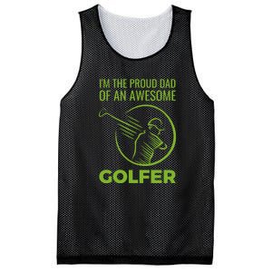 I'm The Proud Dad Of An Awesome Golfer Gift For Dad Father's Day Mesh Reversible Basketball Jersey Tank