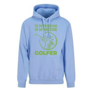 I'm The Proud Dad Of An Awesome Golfer Gift For Dad Father's Day Unisex Surf Hoodie