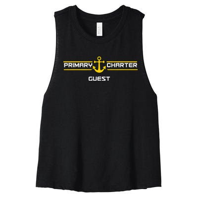 IM The Primary Guest On The Yacht Women's Racerback Cropped Tank