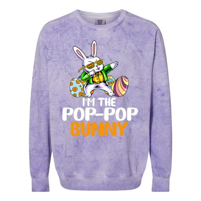 I'm The Pop Pop Bunny Happy Easter Day Cute Gift Colorblast Crewneck Sweatshirt