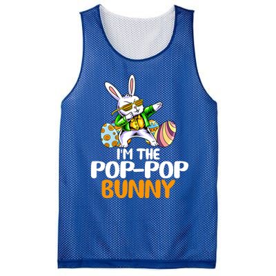 I'm The Pop Pop Bunny Happy Easter Day Cute Gift Mesh Reversible Basketball Jersey Tank