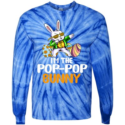 I'm The Pop Pop Bunny Happy Easter Day Cute Gift Tie-Dye Long Sleeve Shirt