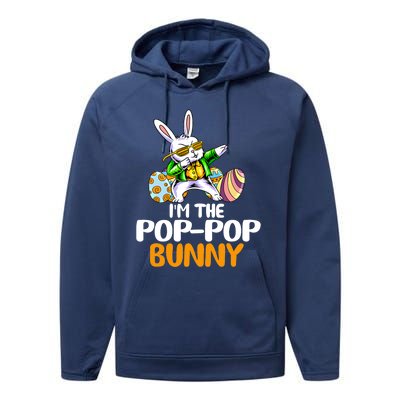 I'm The Pop Pop Bunny Happy Easter Day Cute Gift Performance Fleece Hoodie