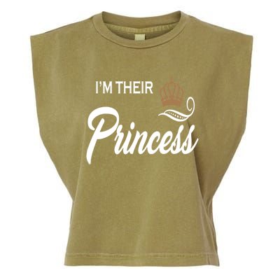 I'm Their Princess Funny Couple Matching Family Meaningful Gift Garment-Dyed Women's Muscle Tee