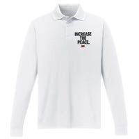 Increase The Peace Performance Long Sleeve Polo