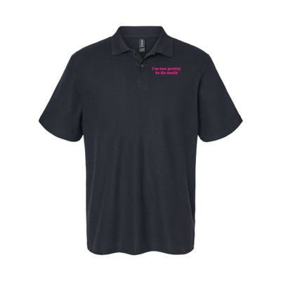 I'm Too Pretty To Do Math Funny & Sarcastic Math Humor Polo