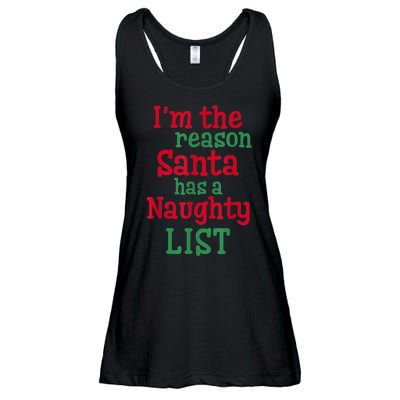 I'm The Reason Santa Has A Naughty List Ladies Essential Flowy Tank