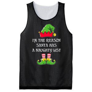 IM The Reason Santa Has A Naughty List Christmas Elf Lovers Mesh Reversible Basketball Jersey Tank