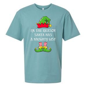 IM The Reason Santa Has A Naughty List Christmas Elf Lovers Sueded Cloud Jersey T-Shirt