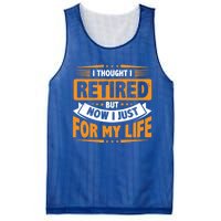 I Thought Retired But Now I Just Work For My Wife Retiret Gift Mesh Reversible Basketball Jersey Tank