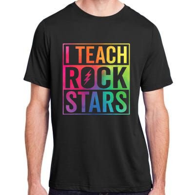 I Teach Rockstars Funny Music Teacher Back To School Adult ChromaSoft Performance T-Shirt