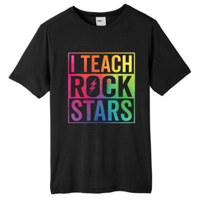 I Teach Rockstars Funny Music Teacher Back To School Tall Fusion ChromaSoft Performance T-Shirt