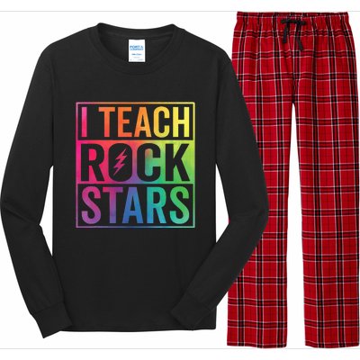 I Teach Rockstars Funny Music Teacher Back To School Long Sleeve Pajama Set