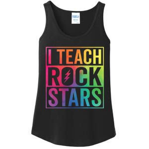 I Teach Rockstars Funny Music Teacher Back To School Ladies Essential Tank