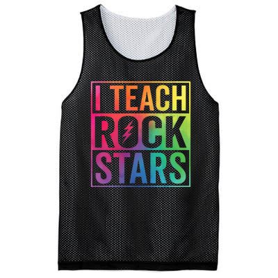 I Teach Rockstars Funny Music Teacher Back To School Mesh Reversible Basketball Jersey Tank