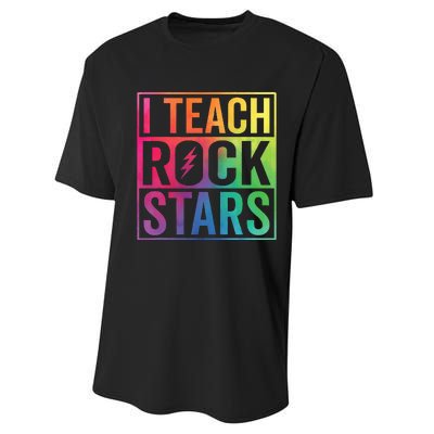 I Teach Rockstars Funny Music Teacher Back To School Performance Sprint T-Shirt