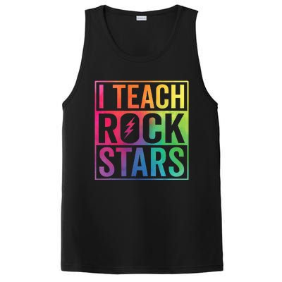 I Teach Rockstars Funny Music Teacher Back To School PosiCharge Competitor Tank