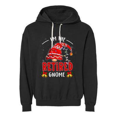 IM The Retired Gnome Christmas Retirement Garment-Dyed Fleece Hoodie