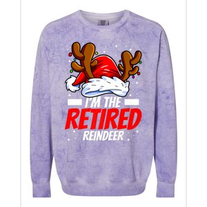 I'm The Retired Reindeer Family Matching Christmas Colorblast Crewneck Sweatshirt