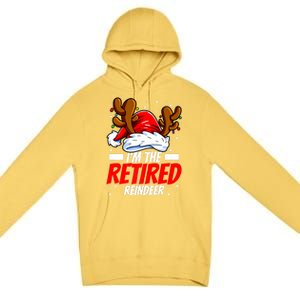 I'm The Retired Reindeer Family Matching Christmas Premium Pullover Hoodie