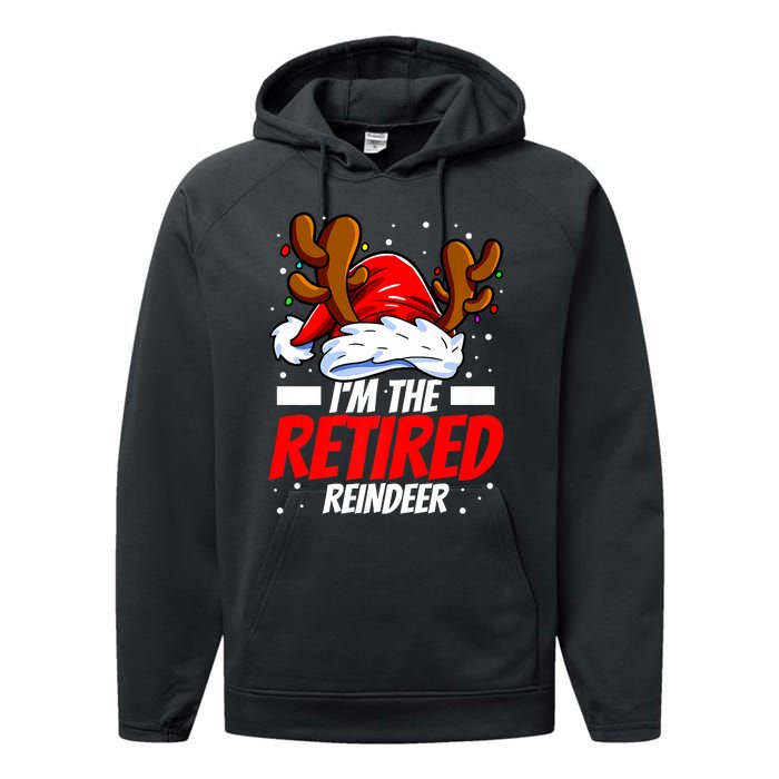 I'm The Retired Reindeer Family Matching Christmas Performance Fleece Hoodie