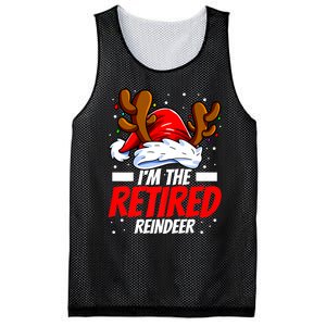 I'm The Retired Reindeer Family Matching Christmas Mesh Reversible Basketball Jersey Tank