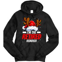 I'm The Retired Reindeer Family Matching Christmas Tie Dye Hoodie