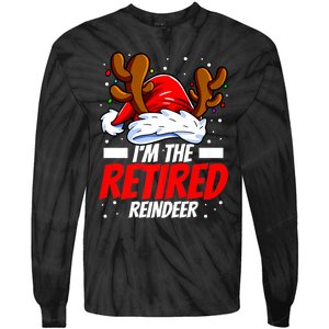 I'm The Retired Reindeer Family Matching Christmas Tie-Dye Long Sleeve Shirt