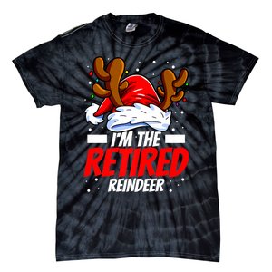 I'm The Retired Reindeer Family Matching Christmas Tie-Dye T-Shirt