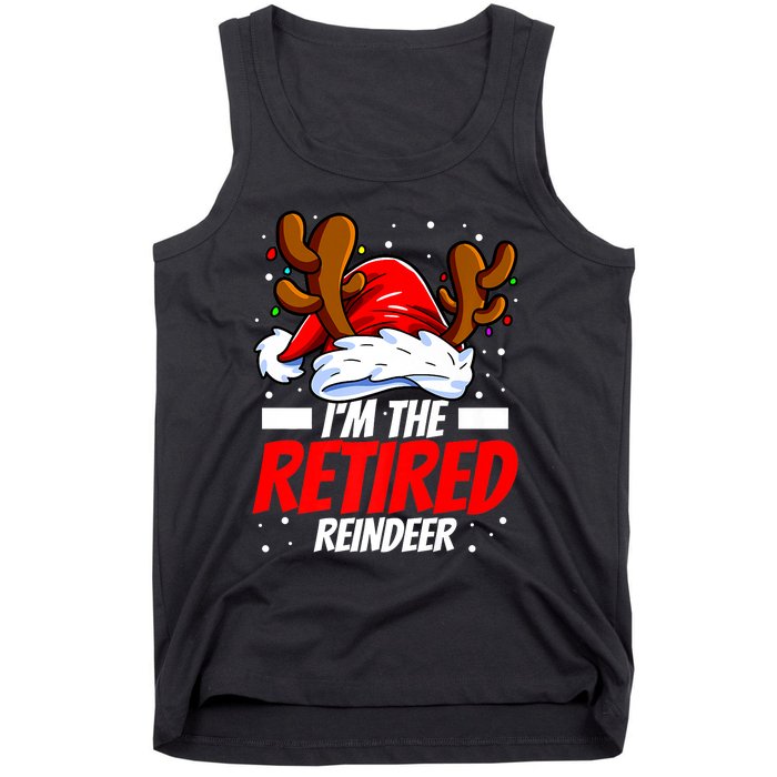 I'm The Retired Reindeer Family Matching Christmas Tank Top