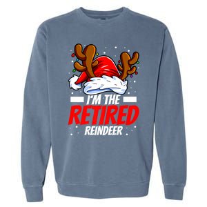 I'm The Retired Reindeer Family Matching Christmas Garment-Dyed Sweatshirt