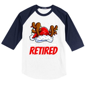 I'm The Retired Reindeer Family Matching Christmas Baseball Sleeve Shirt