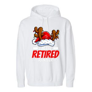 I'm The Retired Reindeer Family Matching Christmas Garment-Dyed Fleece Hoodie