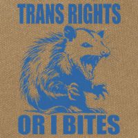 Inclusive Tran Rights Or I Bites Cotton Canvas Backpack