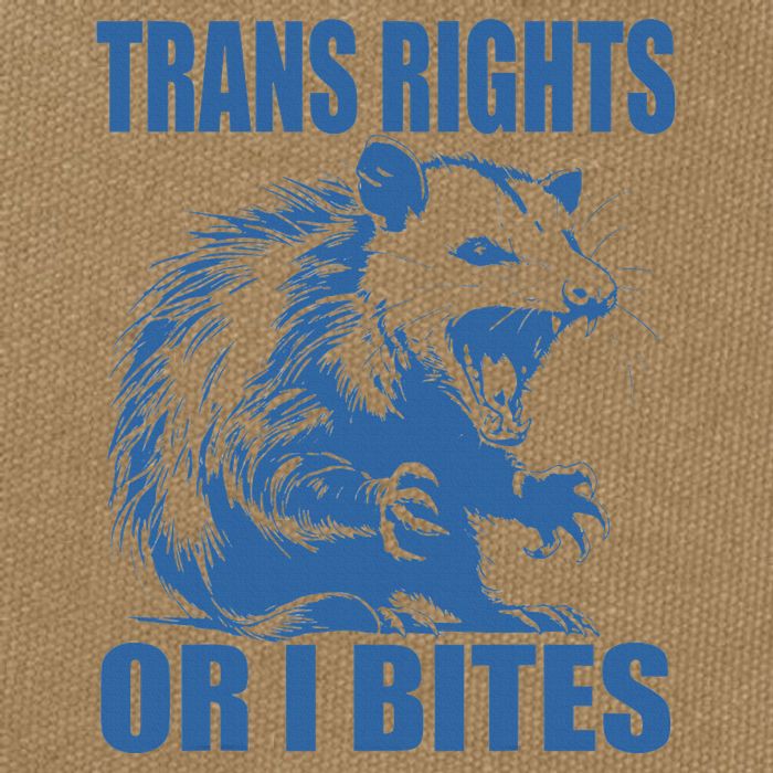 Inclusive Tran Rights Or I Bites Cotton Canvas Backpack