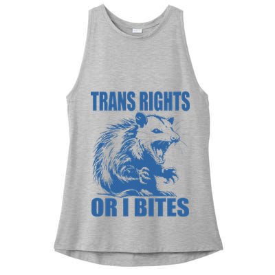 Inclusive Tran Rights Or I Bites Ladies PosiCharge Tri-Blend Wicking Tank