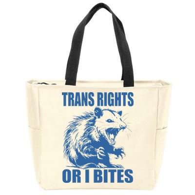 Inclusive Tran Rights Or I Bites Zip Tote Bag
