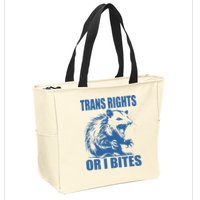 Inclusive Tran Rights Or I Bites Zip Tote Bag