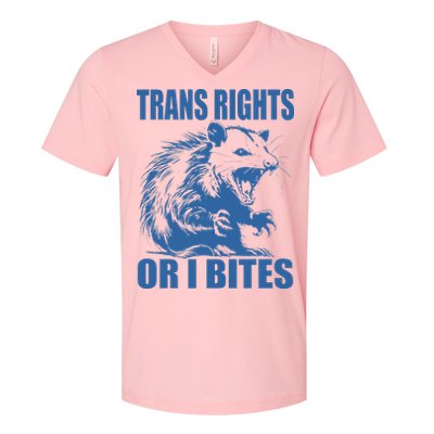 Inclusive Tran Rights Or I Bites V-Neck T-Shirt