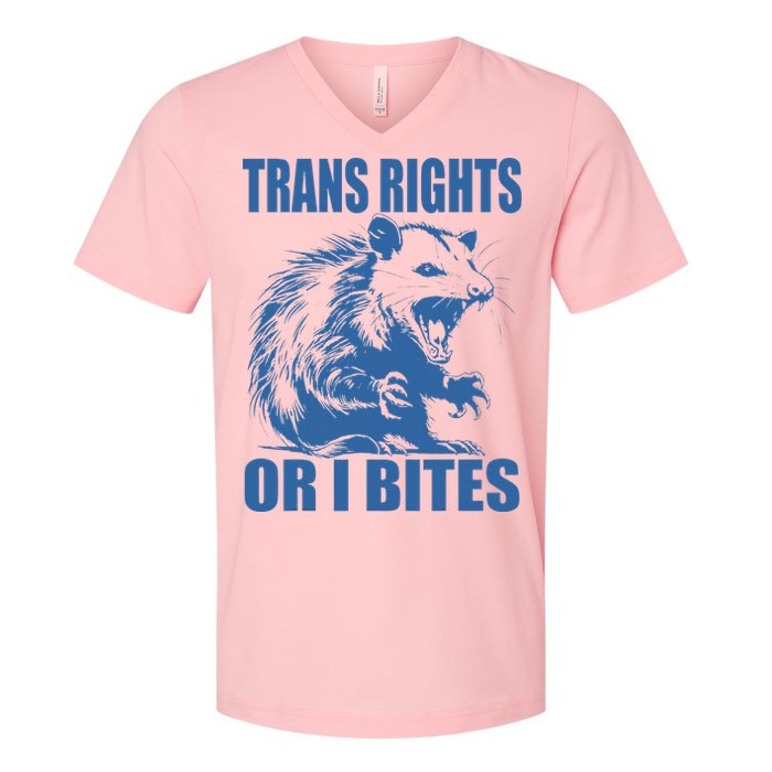 Inclusive Tran Rights Or I Bites V-Neck T-Shirt