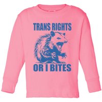 Inclusive Tran Rights Or I Bites Toddler Long Sleeve Shirt