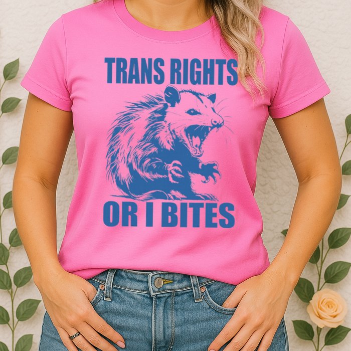 Inclusive Tran Rights Or I Bites Womens T-Shirt