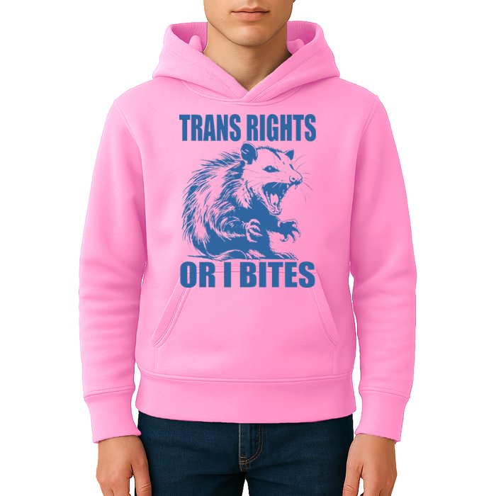 Inclusive Tran Rights Or I Bites Kids Hoodie
